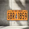 Retro Car 2D Metal Sign, Aluminum Wall Decor 15x30cm