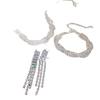 Elegant Rhinestone-Studded Intertwined Necklace & Earring Set