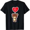 Funny 90s Japanese Kawaii Mother's Day Heart Bear Cartoon T-Shirt