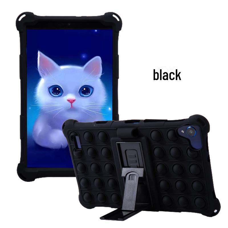 8-Inch Universal Shockproof Silicone and Leather Tablet Protective Case