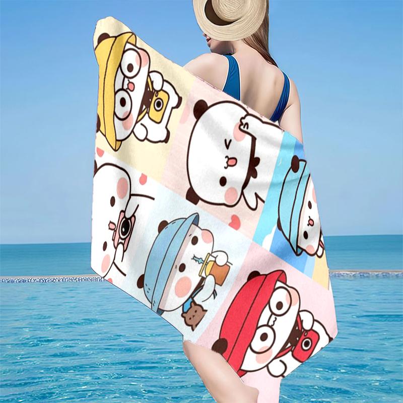 Bobo Dudu In Love Beach Towel, Super Soft Microfiber, Gift for Her/Him, Birthday, for Pool, Beach, Travel, Home Decor Fan gifts