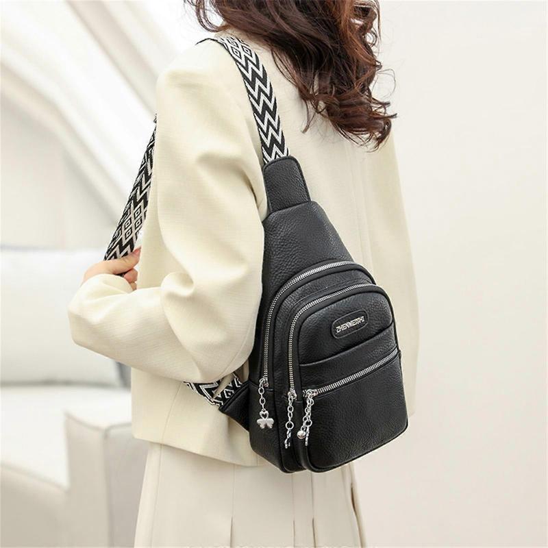 2024 Women Bag Can Be Linked With USB Data Cable Messenger Bag Casual Chest Bag Female Large Capacity Backpack