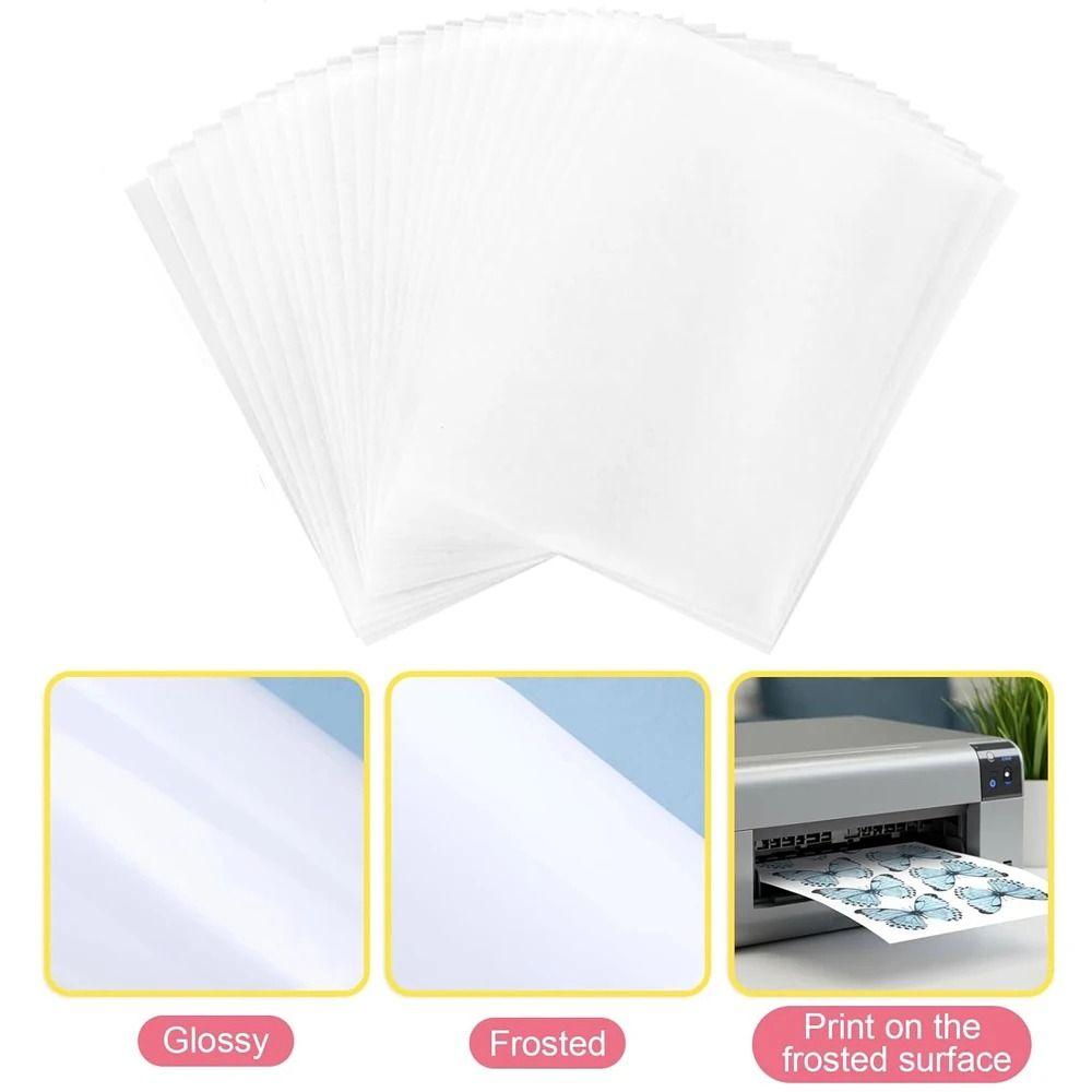 1Pcs Printable Shrink Plastic Sheets Handmade Translucent White Shrink Film 29x20cm Shrinky Art Papers for Inkjet Printer