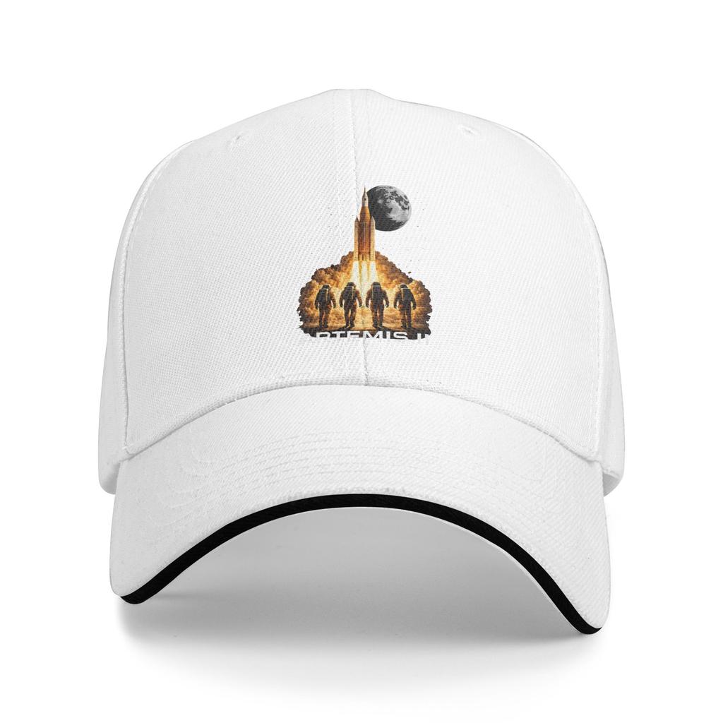 Artemis Launch to The Moon Astronaut Explorer Baseball Cap Retro Men Trucker Hat Breathable Print Outdoor Sports Baseball Caps