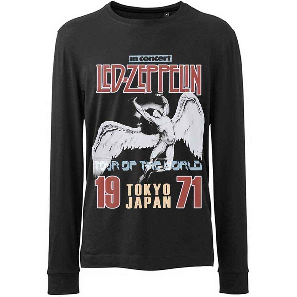 Led Zeppelin Японская рубашка с длинным рукавом Икар Черная Новая Унисекс Футболка L