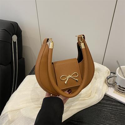 Populaire 2025 printemps simple nouveau belle personnalité tendance mode simple style étranger porté main aisselle croissant sac pour femmes