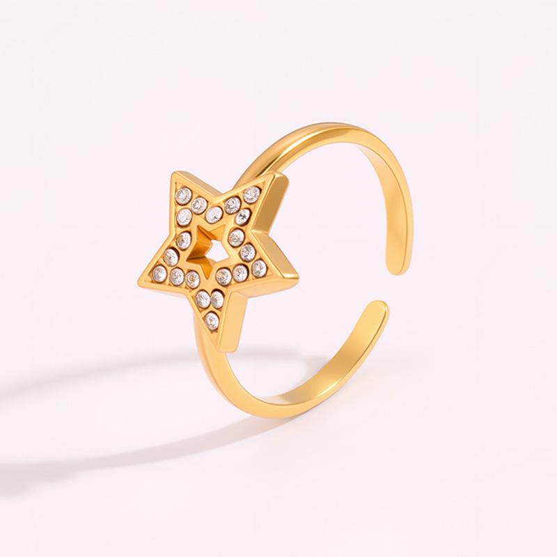 Titanium Steel Ring - Stylish, Luxurious, Niche Style, Double-looped Bow with Diamonds - A Beautiful Ring for Best Friends.