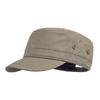 Summer military hat men's flat top hat men's hat outdoor sun hat pure cotton casual cap