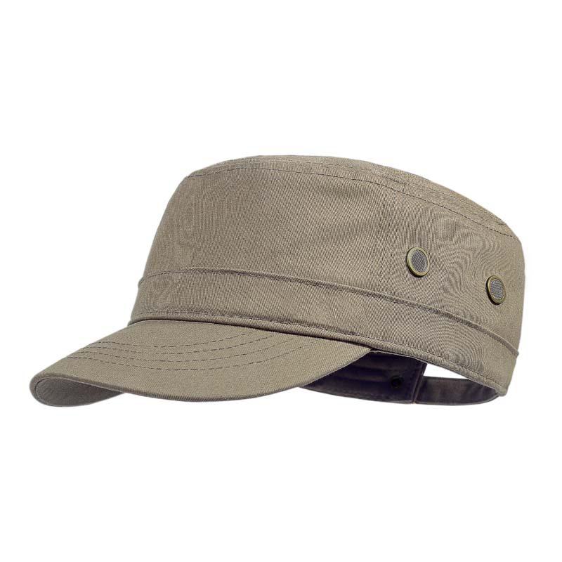 Summer military hat men's flat top hat men's hat outdoor sun hat pure cotton casual cap