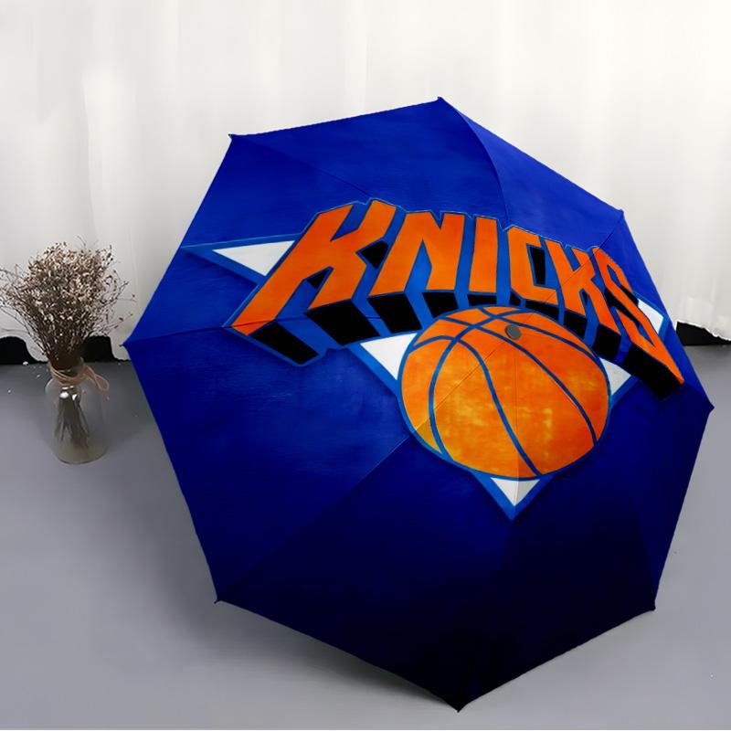 1pc New York Knicks Umbrella, Sun Protection, And UV Shielding. It Has Eight Sturdy Ribs for Outdoor Use And Perfect As a Holiday Gift