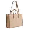 Coach Maggie 37 Gold Metal Logo Coated Canvas And Leather Tote Bag Women Tote Bags Natural CAK59-IMLG6