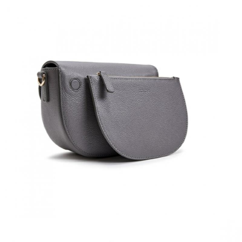 Sonovi [direct SaleS] ESquire Women S Shining Saddle Bag Gray Svafhb703gy