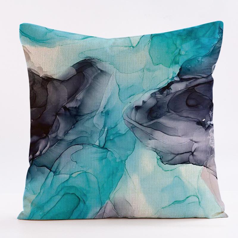 Home Decor Abstract Ink Stained Pattern Throw Pillow Covers Pattern Cushion Cover Suitable for Sofa Bedroom Car Pillow Cover