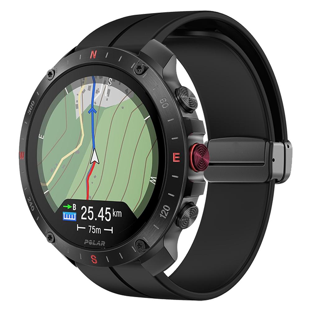 22mm 20mm Magnetischer Verschluss Silikon-Armband für POLAR Grit X2 Pro Titan / Vantage V3 M M2 / Ignite 3 2/Pacer / Unite Armband
