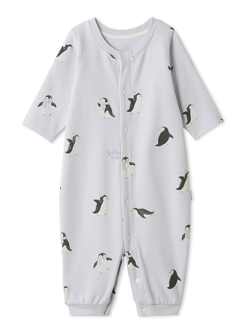 

BABY Newborn Penguin Pattern PBCO245462 BLU 50 [Gelato Pique] 2-Way All-Piece синий