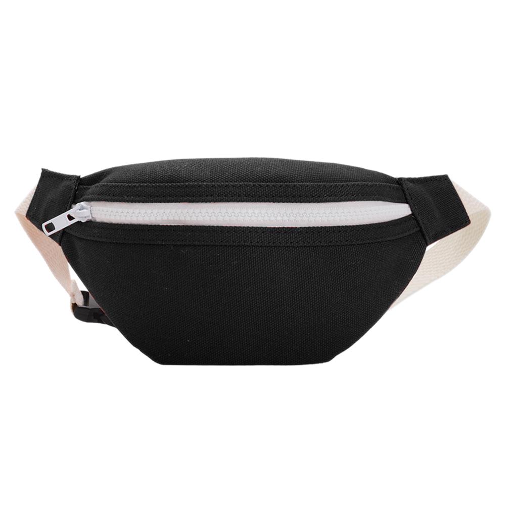 Kids Girls Casual Fanny Waist Bag Canvas Chest Bum Belt Pack Zip Ladies Casual Elegant Lightweight Daily Shoulder Pouch