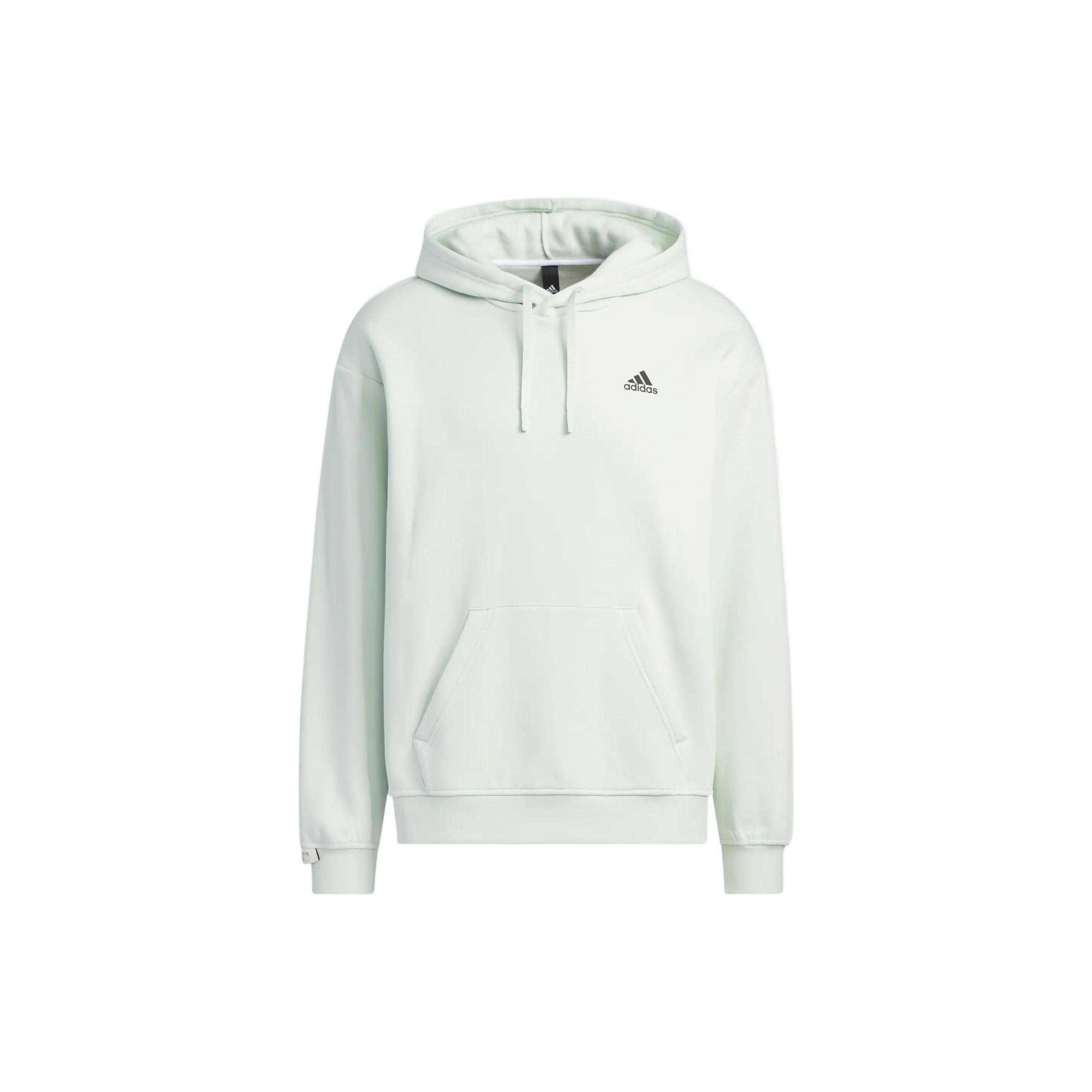 Adidas Solid Color Hoodie With Kangaroo Pocket Unisex Hoodie Linen-Green IV7593 XXXL