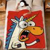 Funny Meme Shark Goat Unicorn Face Art Flannel Soft Warm Plush Blanket Sofa Living Room Pet Hogar Bedroom Gift Home Car Portable