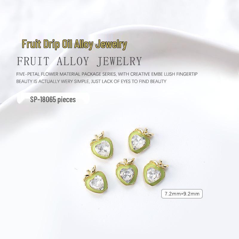 

Металеві шарми для нігтів серії Фрукти : Лимон, Лайм та Яблуко Дріп Олія DIY Прикраси (Набір із 5 шт)