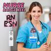 2-Pack Nurse Badge Reels. Retractable ID clips for Registered Nurses & BSNs.