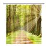 Natural Scenery Forest Shower Curtain Summer Jungle Tree Sunlight Landscape Bathroom Curtain Home Decor Waterproof Bath Curtain