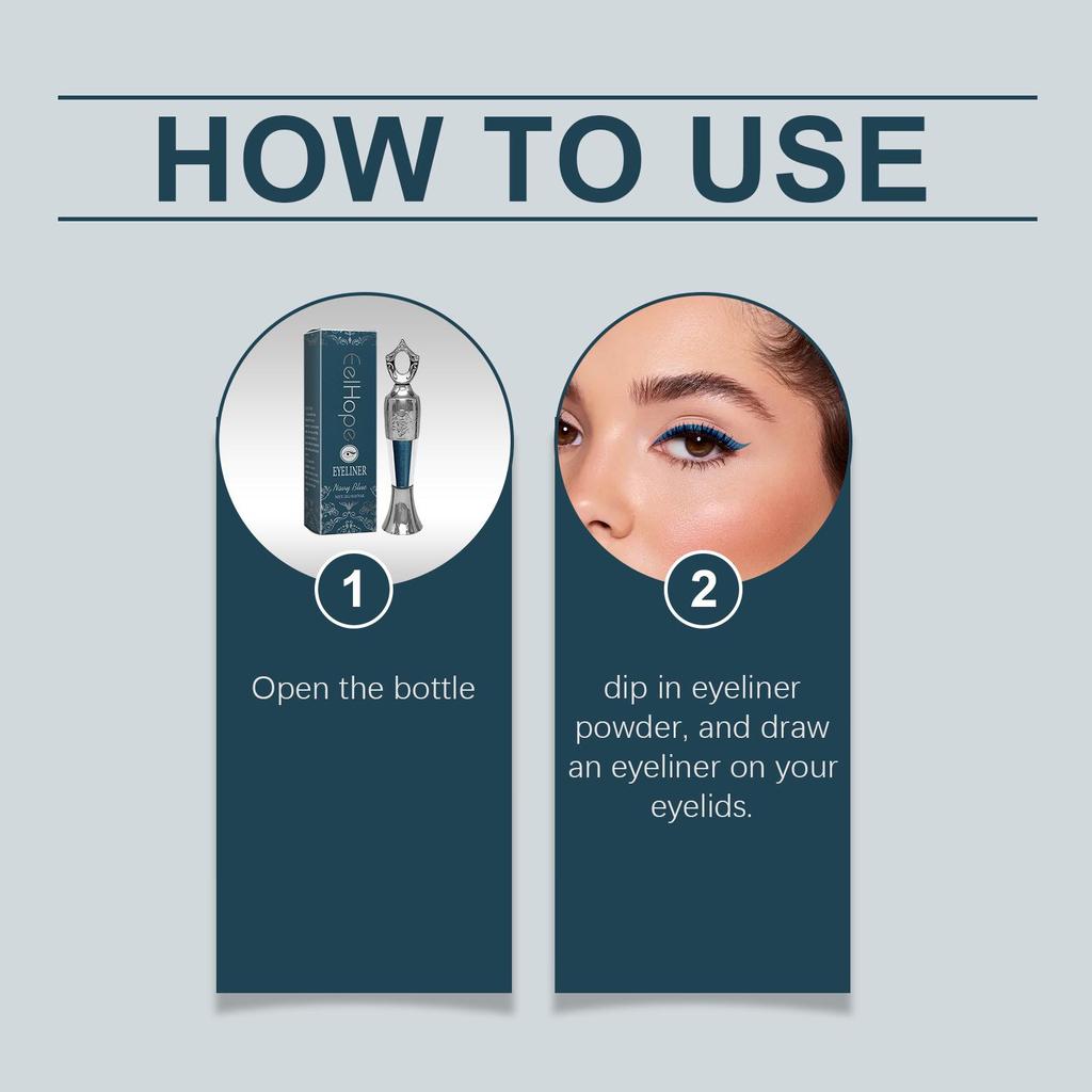 Eelhope Deep Blue Moisturizing Eyeliner - Long-Lasting and Eye-Enhancing