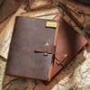 A5 Vintage Handmade European Style Notebook & A6 Diary, A7 Loose-Leaf Cowhide Notepad for Office and Business Use.