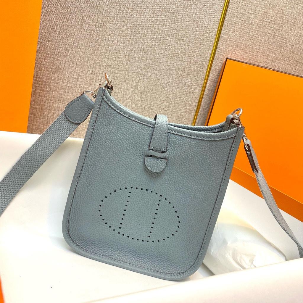 Togo Leather Evelyn Leather Cross-body Bag Top Layer Cowhide Casual Mobile Phone Bag Simple and Versatile Pure Leather Women's Bag