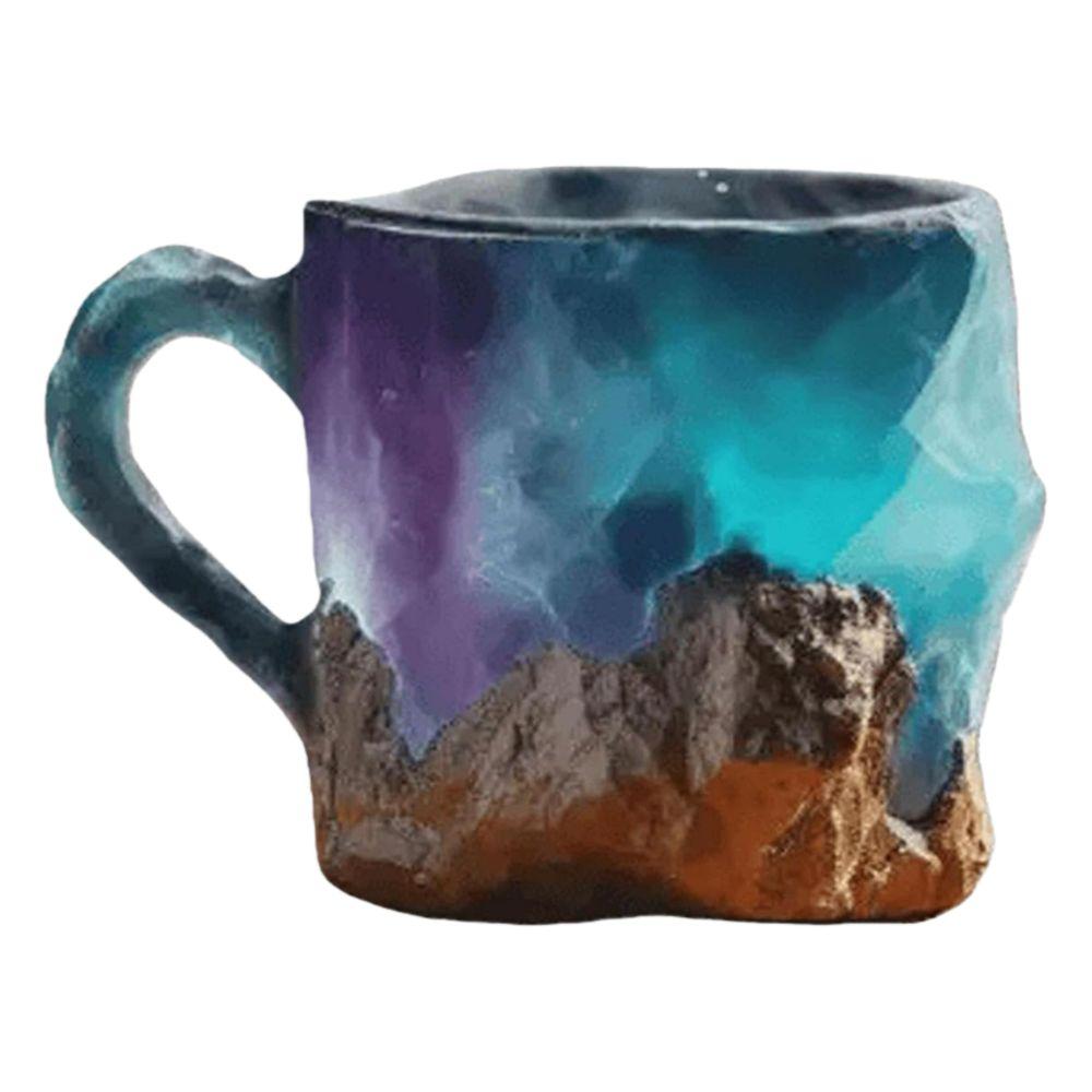 Retro Crystal Coffee Mugs 325ML 11oz Insulation Water Cup New Mineral Stainless Steel Cup  Gifts