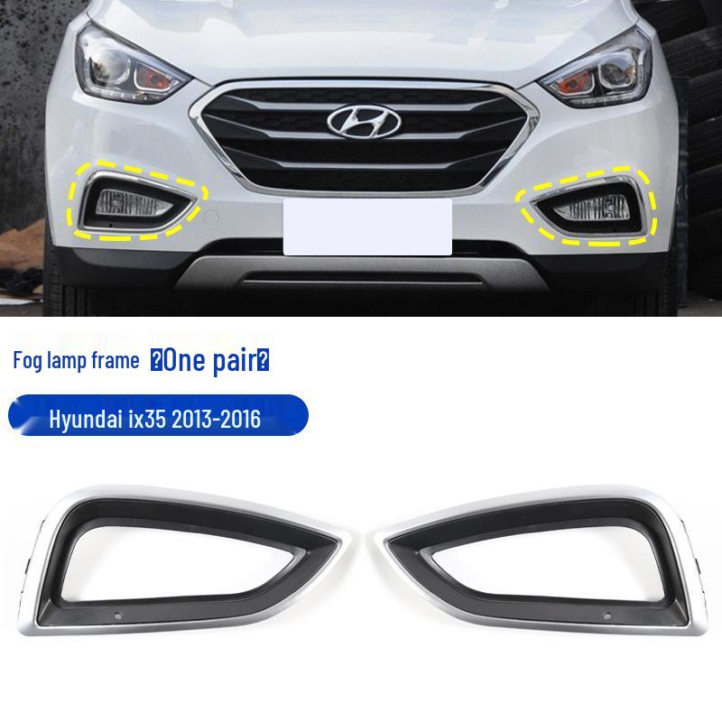 Fog Light Cover & Protector for 09-16 Hyundai IX35 Front Bumper Grille