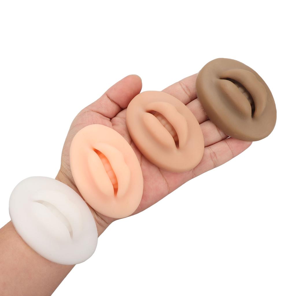 4 szt. Silikonowy model ust Jasny Ciemny Czarny Przezroczysty Kolor Miękkie Elastyczne 3D Silikonowe Usta do Tatuażu Praktyczne