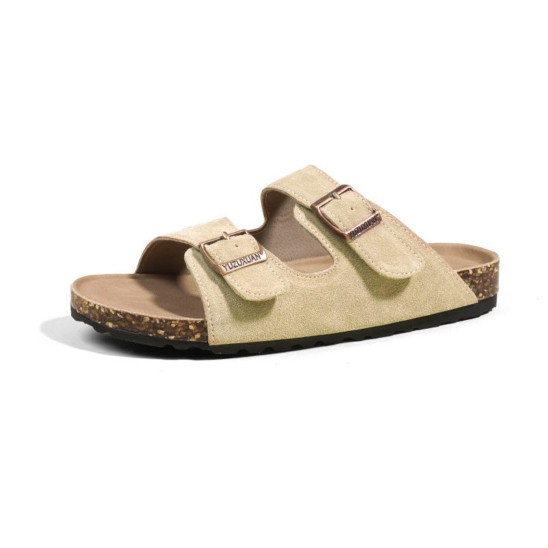Cowhide Leather Two-Strap Birkenstock Sandals with 3cm Thick Sole - 2026 New Style