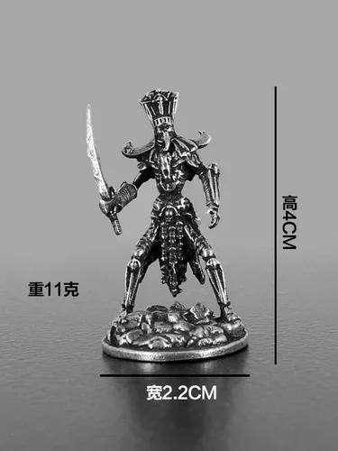 Mumienkrieger Pharaonenwachen Mini Skulptur Retro Metall Soldat Modell Tischspiel Schach Ornament Sammlung Handwerk Jungen Geschenke