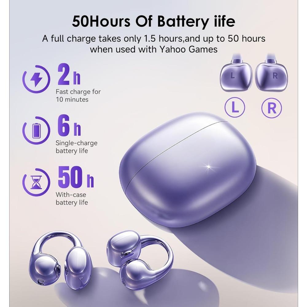 1PACK ear clip type earplug wireless Bluetooth headset IPX5 waterproof grade, suitable for sports running and comfortable lightweight small headset