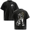 Anime The Seven Deadly Sins Meliodas Escanor Vintage Washed T Shirts Men Women Clothing Fashion Short Sleeve Oversized T-shirts