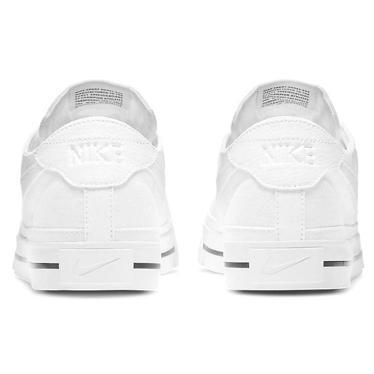 Nike Court Legacy Canvas Białe Sneakersy Unisex Czarne CW6539-100