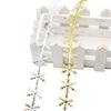 Christmas Glitter Snowflake Shape Lace Ribbons Golden Silver for Wedding Decor