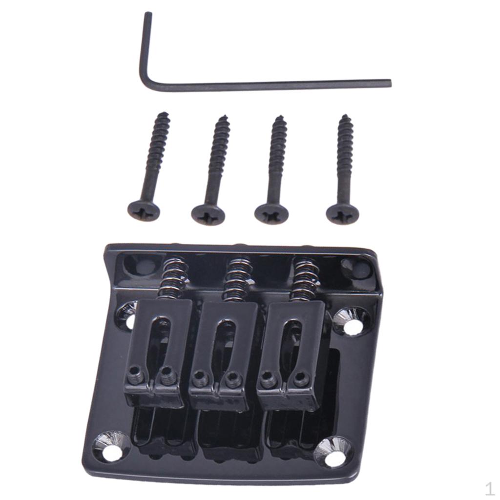 3-String Electric Guitar Accessory Bridge Assembly