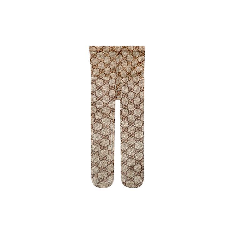 GUCCI Gg Tulle Pattern Tights 'Beige/Ebony' 523697-3GA35-9764