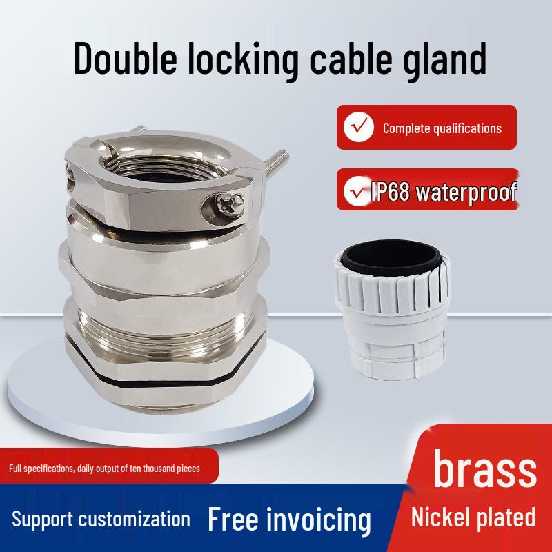 

Star Cable Nickel-Plated Waterproof Double Locking Connector and Seal Gland. M12×1.5 (3-7mm)