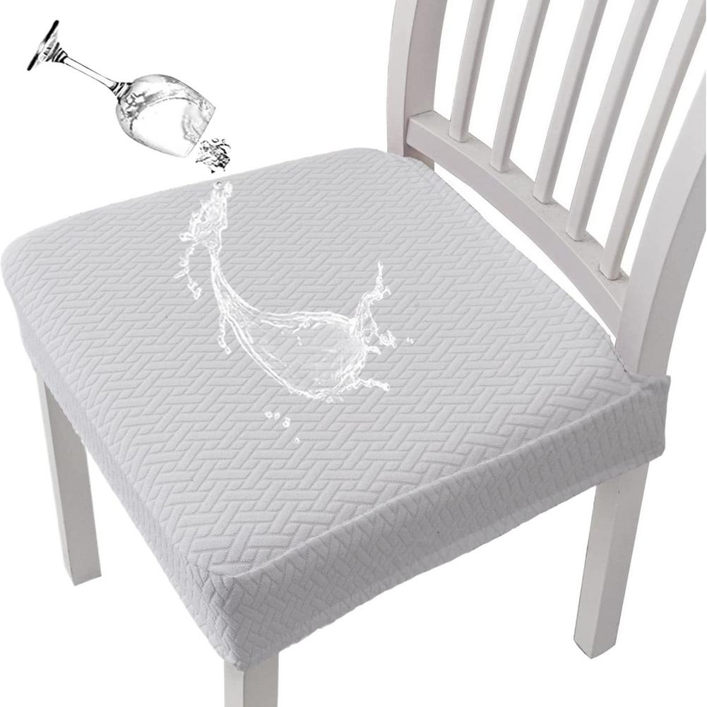 1PCS Waterproof Chair Covers Jacquard Fabric Elastic Edges Universal Size For Indoor Outdoor Dining Furniture Protection Set