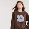 Chuyu Women's Color-Block Faux Two-Piece Floral Sweatshirt