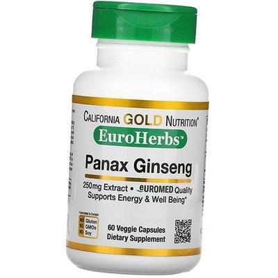 Ginseng Root Extract, EuroHerbs Panax Ginseng Extract, 60 Vegcaps (71427008)
