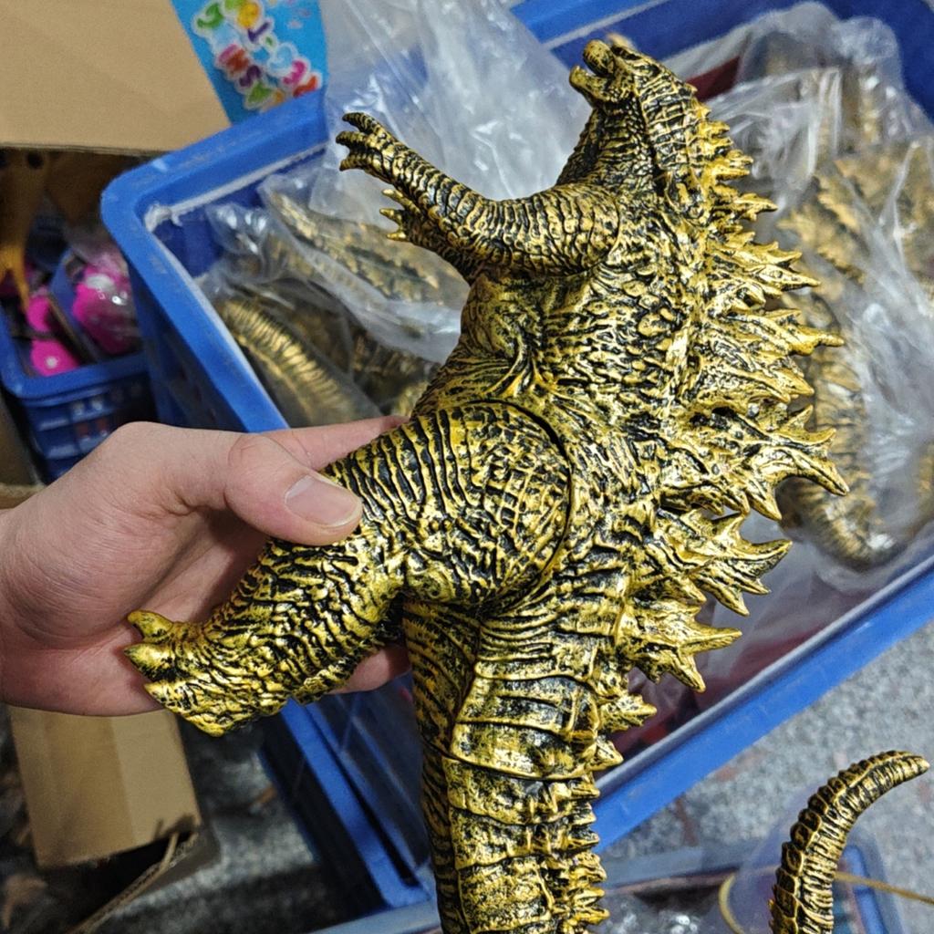 King Of The Monsters Gold Color Godzilla Movie Action Figure Soft Rubbe PVC Model Movable Joints Dinosaur Kids Toys Gift