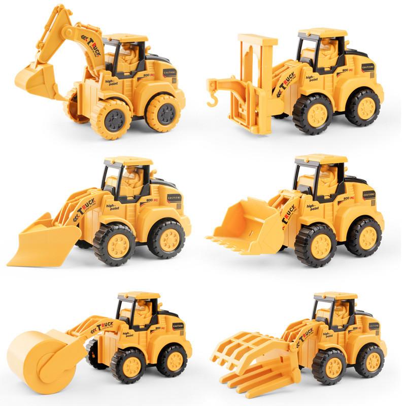 Construction Vehicle Excavator Toy With Inertia Pull Back For Play Interactive