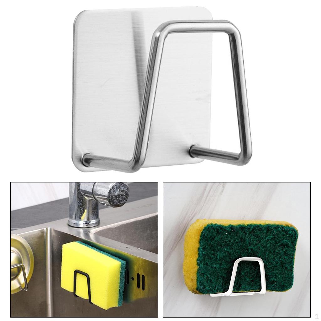Küchenspüle, Schwammhalter, Seifenhandtuchhalter, selbstklebend, kein rostfreier Edelstahl, rostfrei, Reinigungsablauf