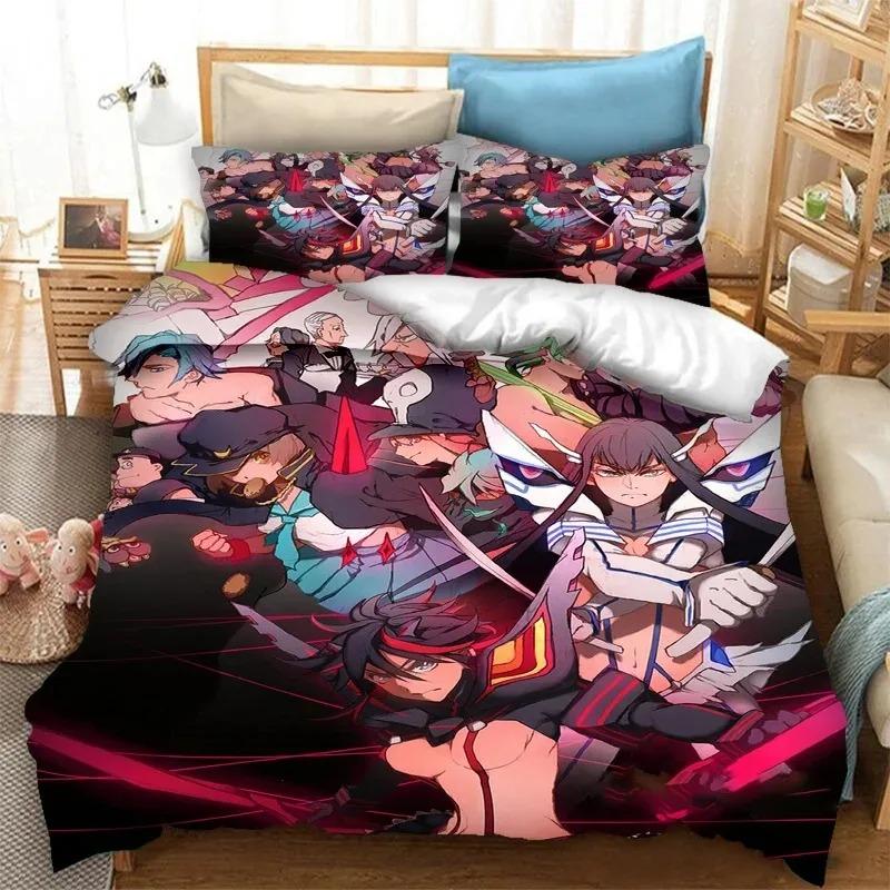 Anime Kill La Kill Bedding Set Twin Queen Size Duvet Cover Pillowcase for Boys Girls Adult Fashion Home Textile