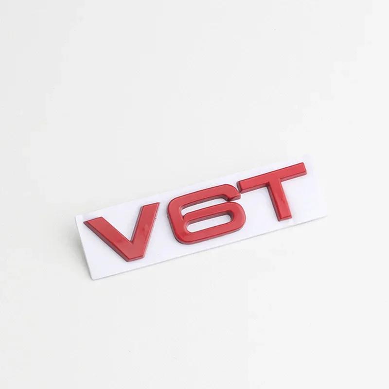 2026 3D Metal Car Fender Side Emblem V6T V8T Logo For Audi S4 A4 B7 V6T Sticker A6 Golf 4 C7 SQ7 Q8 R8 S8 RS8 V8T Badge Accessories