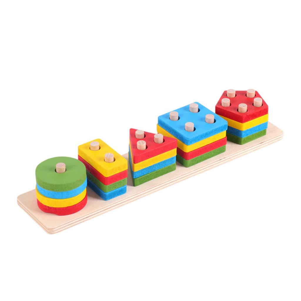 Geometric Column Puzzle Building Block Toy, Boys And Girls Can Play With Of Mind