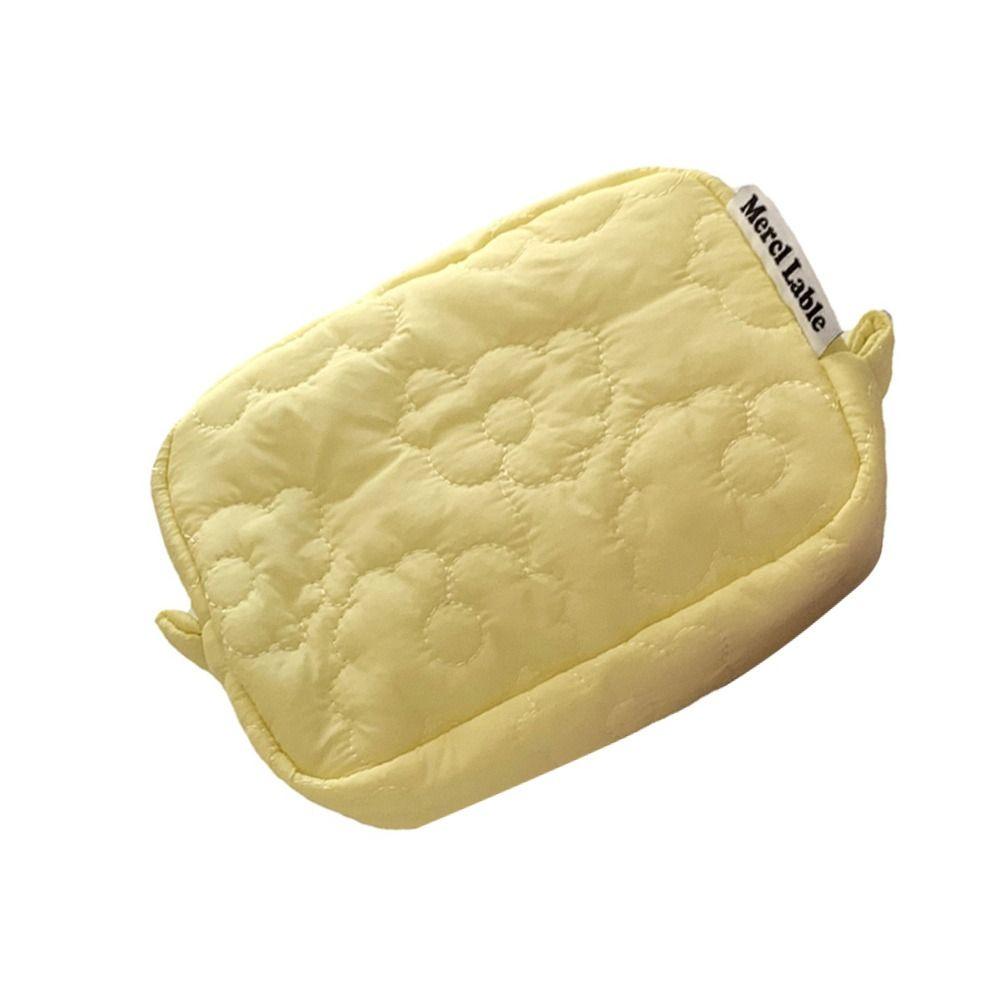 

Бавовняні клатчі Макіяж Портативна косметичка Нова сумка для прання Дорожня жовтий